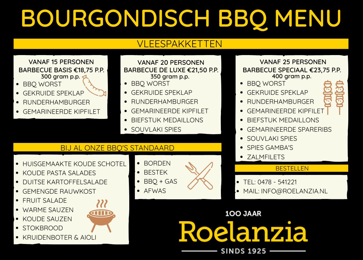 BBQ Barbeque barbecue bestellen bezorgen pakket Noord-limburg venray Ysselsteyn goedkoop bourgondisch compleet verzorgde bbq